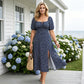 👗🌼 Sommerliches Kurzärmliges Kleid mit Blumenmuster & Schlitz – 50% RABATT! Leicht, feminin & perfekt für warme Tage 🌞