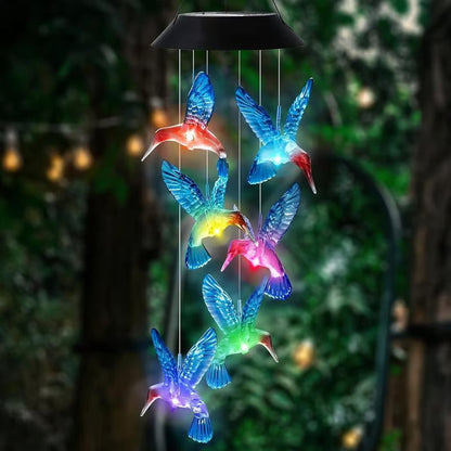 🦋Verschönern Sie Ihren Garten✨Kreative Solar-Windspiele mit Vogeldesign