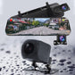 10-Zoll-Rückfahrkamera & Dashcam mit vollem Touchscreen – 1296P HD-Nachtsicht, Dual-Objektiv – ideal für sicheres Fahren & Parken🚗📹