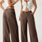 🔥 HALBPREIS DEAL ☀️ Lässige Damen Loungehose aus Baumwoll-Leinen-Mix 👖 Fließend, gerades Bein & hoher Bund – perfekt für Sommer & Alltag 🌸