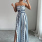 Tuta Intera Senza Spalline Floreale Boho Da Donna