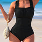 👙 50% RABATT JETZT! 🔥 Damen Bedruckter Rüschen-Einteiler – Bauchkontrolle, Lebendiger Druck & Bequeme Passform Für Einen Perfekten Strandtag 🌊