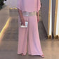 💕👗Elegantes zweiteiliges Set im Colorblock-Stil mit Pailletten