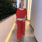 💕👗Elegantes zweiteiliges Set im Colorblock-Stil mit Pailletten