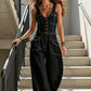 ✨Sommer-Sonderangebot 60% RABATT!☀️Locker sitzender Jumpsuit mit weiten Beinen und Taschen