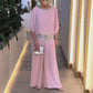 💕👗Elegantes zweiteiliges Set im Colorblock-Stil mit Pailletten