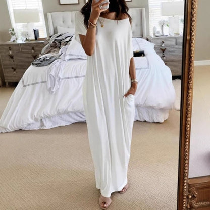 👗 61% RABATT! ✨ Luftiges Langärmliges Maxikleid mit Taschen – Perfekt Für Heiße Tage & Reisen, Leicht & Bequem 🌿