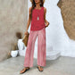 🌺Trendiges 2-teiliges Damen-Outfit mit Print, ärmelloses Oberteil und Hose