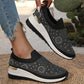 🔥👟 50% RABATT! Lässige Slip-on-Sneakers aus Mesh-Gewebe mit Strasssteinen – atmungsaktiv, glamourös, perfekt für warme Tage. 💎💨