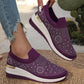 🔥👟 50% RABATT! Lässige Slip-on-Sneakers aus Mesh-Gewebe mit Strasssteinen – atmungsaktiv, glamourös, perfekt für warme Tage. 💎💨