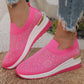 🔥👟 50% RABATT! Lässige Slip-on-Sneakers aus Mesh-Gewebe mit Strasssteinen – atmungsaktiv, glamourös, perfekt für warme Tage. 💎💨