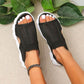 🔥👡 50% RABATT! Women's Casual Breathable Hollow Knitted Platform Sandals – atmungsaktives Strickdesign, perfekt für heiße Tage. 🌸✨