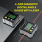 ⚙️ 50% RABATT! 4-seitiger magnetischer Digitaler Winkelmesser – Mit Laser, 360° Magneten & Präzisionsmessung 🔧