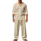👔⏰ ZEITLICH BEGRENZTES SPECIAL – 50% RABATT! Herren Casual Atmungsaktives Hemd und Hose Set – Lässig, bequem & perfekt für Arbeit & Alltag 🍂