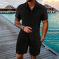 Herren Freizeit Set – Kurzarm Hemd & Shorts, Locker und Bequem für Strand und Freizeit👕👖