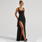 💎50% Rabatt 👗Ärmelloses Bodycon-Kleid mit Karree-Ausschnitt und hohem Seitenschlitz✨