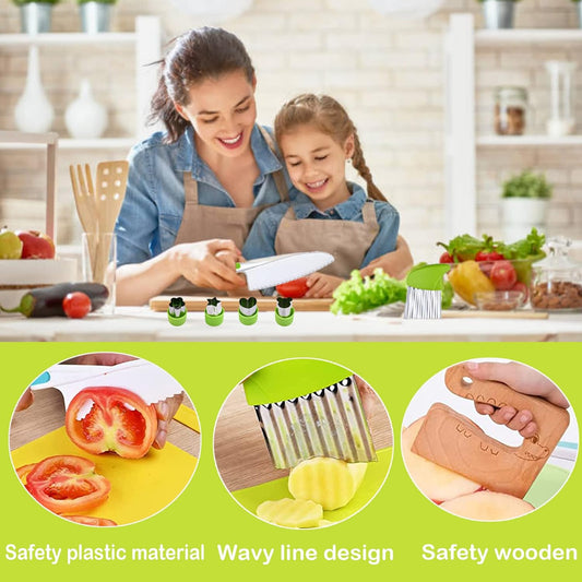 💎 50% OFF! 💎 Montessori Kitchen Set for Kids – Safe Knives, Cutting Boards & Cookie Cutters for Little Chefs 🍓🔪