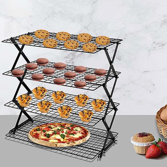 🔥📦 50% RABATT! Stapelbares Klappregal aus Metall – 3 oder 4 Ebenen, erweiterbar – für Gewürze, Snacks & Alltagshelfer. 💪🍜