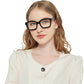 Retro-Quadratbrille mit Blaulichtfilter