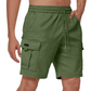 👖🔥 Lässige Herren-Cargoshorts mit elastischem Kordelzugbund & großen Taschen – bequem & praktisch. ✨