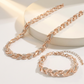 🐰🌸 Oster-Angebot – 50% Rabatt auf alles🎁Verstellbares Halsketten- und Armband-Set im Blatt-Design mit Strasssteinen