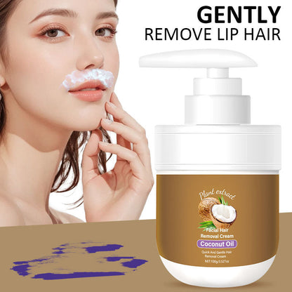 ⏰ Nur noch heute 50% Rabatt + 2+1 GRATIS 🥥✨ Kokosöl Haarentfernungscreme – sanft & schmerzfrei für Gesicht & ganzen Körper, mit pflegendem Pflanzenextrakt