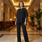 🌞Frühlingserwachen: 50% Rabatt!✨Festliches Chiffon-Set: Figurschmeichelnder Zweiteiler im Lagen-Look mit weiter Hose