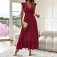 🐰🌸 OSTER-SPECIAL: -50% AUF DAS MAXIKLEID! ✨ V-Ausschnitt, Rüschen & taillierte Passform für pure Eleganz 👗