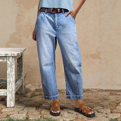 🌞NEU: Sommerkollektion mit bis zu 50% Rabatt 🛍️👖Damen-Jeans mit hoher Taille und verkürztem Schnitt