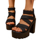 👠✨Stilsicher & Standfest: Deine bequemen Plateau-Sandalen für jeden Anlass