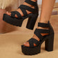 👠✨Stilsicher & Standfest: Deine bequemen Plateau-Sandalen für jeden Anlass