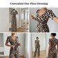 🐆✨ Damen Jumpsuit 2026 – Retro Leopardenmuster, V-Ausschnitt, Tailliert mit Falten, Weites Bein Y2K Style