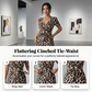 🐆✨ Damen Jumpsuit 2026 – Retro Leopardenmuster, V-Ausschnitt, Tailliert mit Falten, Weites Bein Y2K Style