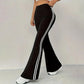 (🔥Versandkostenfrei ab 2 Stück)High Waist Schlaghose mit Seitenstreifen – Figurformende Retro-Hose