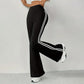 (🔥Versandkostenfrei ab 2 Stück)High Waist Schlaghose mit Seitenstreifen – Figurformende Retro-Hose