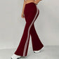 (🔥Versandkostenfrei ab 2 Stück)High Waist Schlaghose mit Seitenstreifen – Figurformende Retro-Hose
