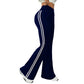 (🔥Versandkostenfrei ab 2 Stück)High Waist Schlaghose mit Seitenstreifen – Figurformende Retro-Hose