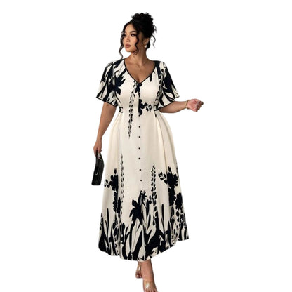 Perfekte Passform für jede Figur: Luftiges Midikleid in S bis 5XL (Schmeichelhafte A-Linie & elegantes Design – Heute zum halben Preis!)