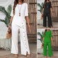 🌞Frühlingserwachen: 50% Rabatt!✨Boho Zweiteiler für Damen: Fließendes Hosen-Set mit asymmetrischem Saum & weitem Bein