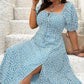 👗🌼 Sommerliches Kurzärmliges Kleid mit Blumenmuster & Schlitz – 50% RABATT! Leicht, feminin & perfekt für warme Tage 🌞