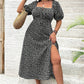 👗🌼 Sommerliches Kurzärmliges Kleid mit Blumenmuster & Schlitz – 50% RABATT! Leicht, feminin & perfekt für warme Tage 🌞