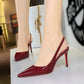 👠Lackleder-Stilettos mit spitzer Zehenpartie und Fersenriemen für Damen💃Ich bin die Königin – ich strahle vor Selbstbewusstsein💎-33% Rabatt