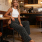 👗⏰ 56% RABATT nur für kurze Zeit! Damen-Hose mit gerafftem Hohem Bund & Weitem Bein – Leicht, vielseitig & eleganter Oversize-Style 🌿