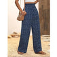 👗⏰ 56% RABATT nur für kurze Zeit! Damen-Hose mit gerafftem Hohem Bund & Weitem Bein – Leicht, vielseitig & eleganter Oversize-Style 🌿