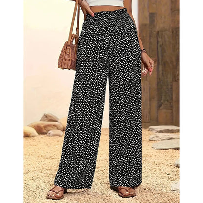 👗⏰ 56% RABATT nur für kurze Zeit! Damen-Hose mit gerafftem Hohem Bund & Weitem Bein – Leicht, vielseitig & eleganter Oversize-Style 🌿
