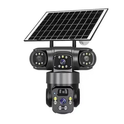 🔎6K 9MP 3-Linsen Outdoor-Kamera | 10x Zoom, 360° PTZ & Farb-Nachtsicht | IP66 Wasserdicht 🛡️☀️