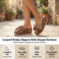 🐆👡 Damen-Plateausandalen mit Leopardenmuster und Schleife