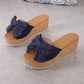 🐆👡 Damen-Plateausandalen mit Leopardenmuster und Schleife