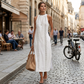 👗 50% RABATT! ✨ Damen Neckholder-Midikleid mit Spitzeneinsatz – Feminin, leicht & elegant – Perfekt für Sommer, Gartenpartys oder einen romantischen Look – zart und vielseitig 💖🌸