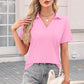 🔥Solange der Vorrat reicht 50% Rabatt!🎉Beilaufiges Damen-T-Shirt mit V-Ausschnitt und Kragen